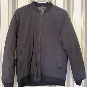 Men's Black Bomber Jacket — Goose down filled